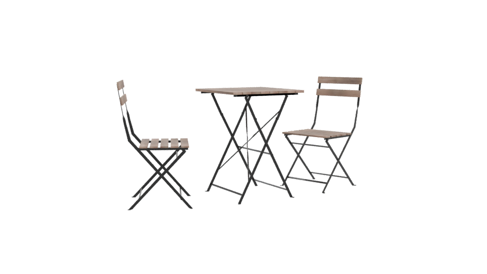 Stylish Outdoor Bistro Table and Chairs Set 3D Model - Professional 3D Model Render 10