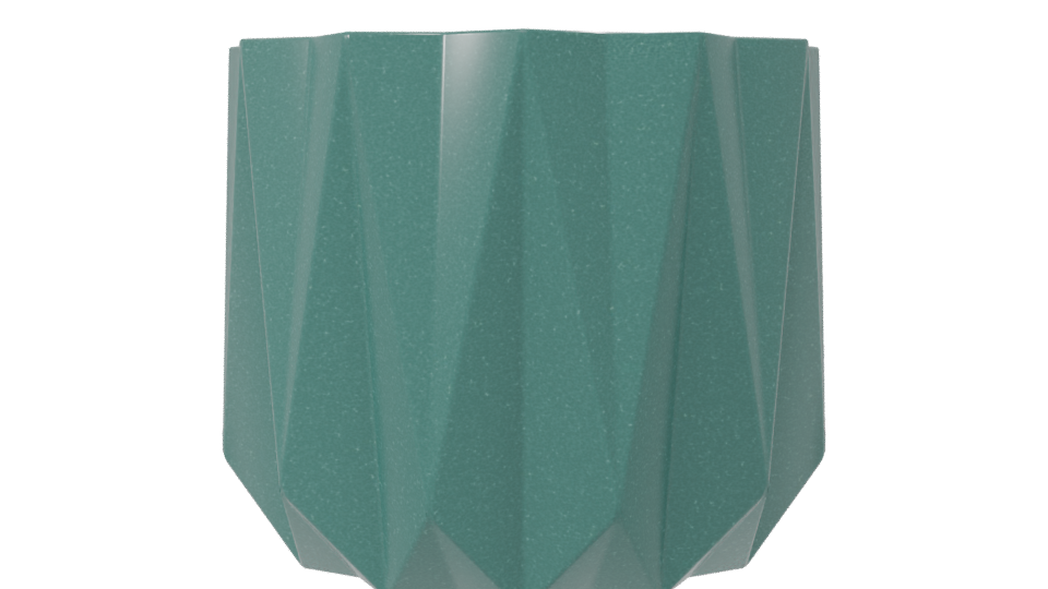 Stylized Geometric Plant Pot 3D - Professional 3D Model Render 7