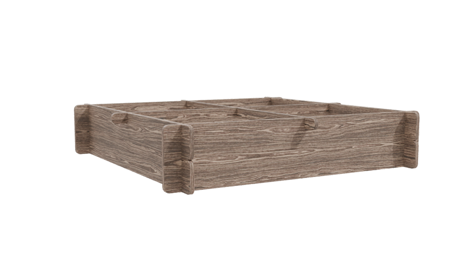 Rustic Wooden Raised Garden Bed 3D Model - Professional 3D Model Render 10