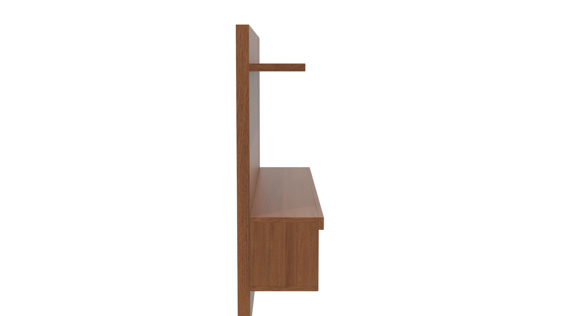 Stylish Modern Wooden Wall Shelf 3D Model - Professional 3D Model Render 8