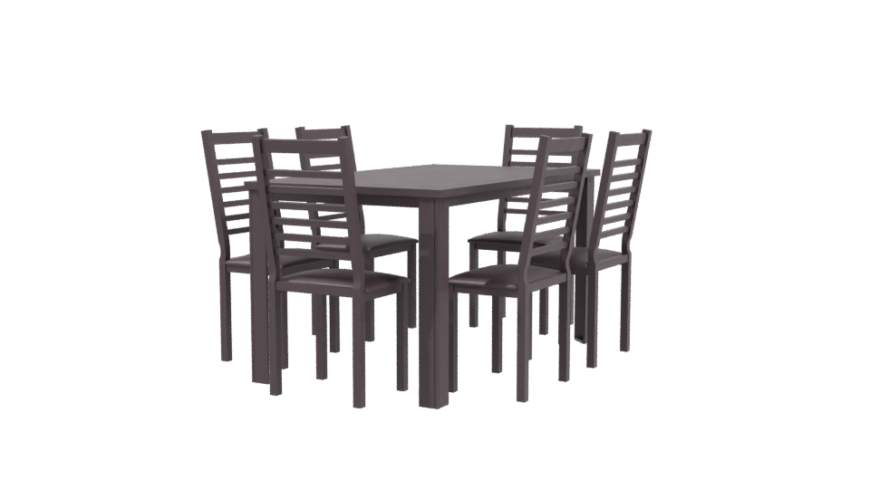 Stylish Modern Dining Table Set - Professional 3D Model Render 3