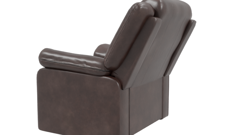 Stylish Brown Recliner Chair 3D - Professional 3D Model Render 3