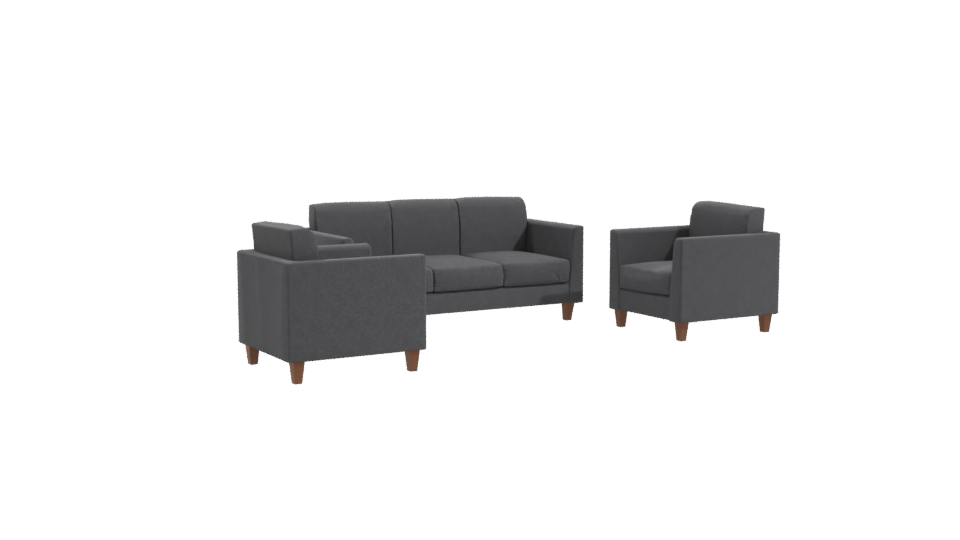 Contemporary Sofa and Armchair Set - Professional 3D Model Render 10