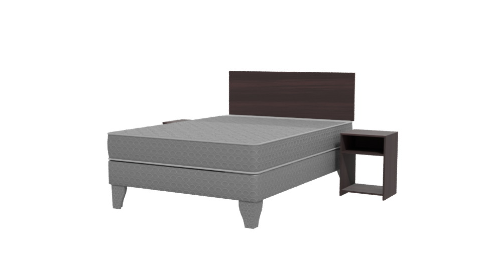 Stylish Modern Bed 3D Model - Professional 3D Model Render 12