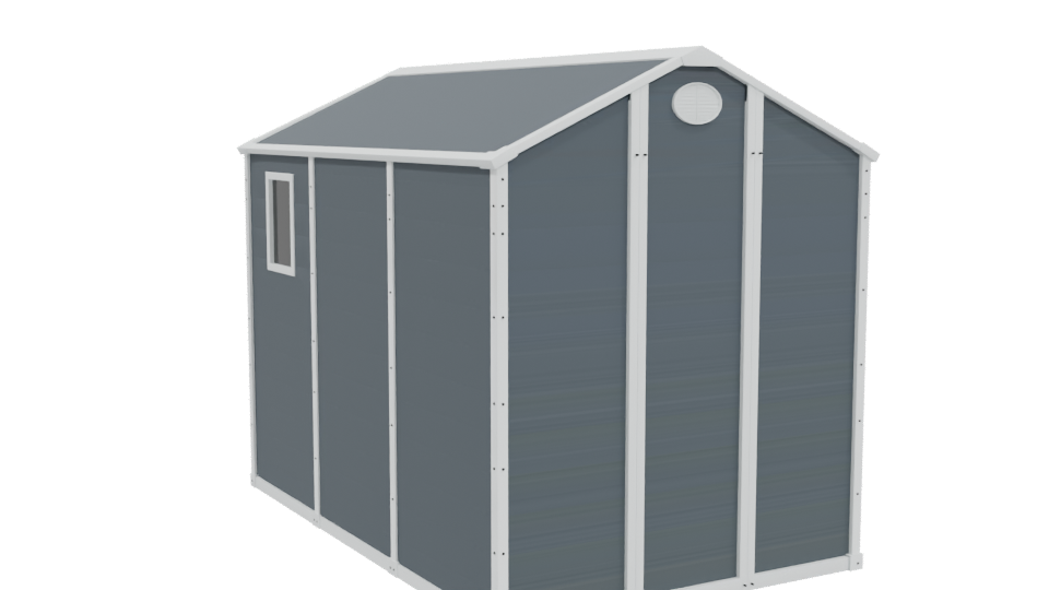 Stylized Garden Storage Shed 3D - Professional 3D Model Render 4
