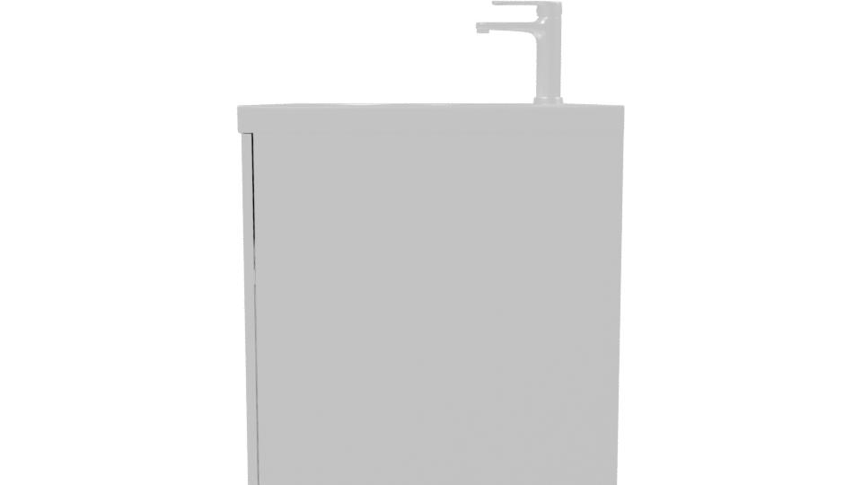 Contemporary Bathroom Vanity with Sink 3D Model - Professional 3D Model Render 2