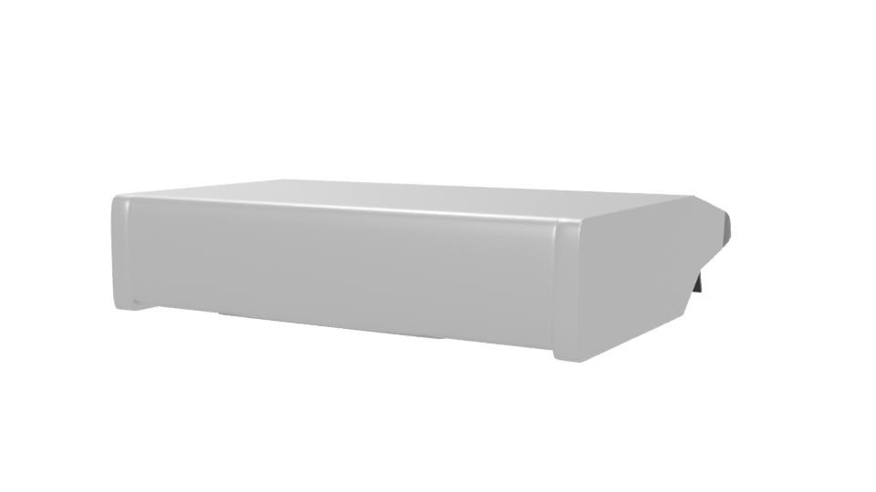 Sleek Stainless Steel Kitchen Hood - Professional 3D Model Render 6