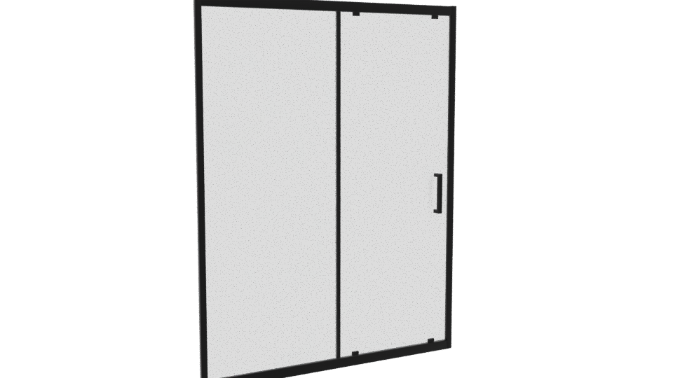 Sleek Modern Glass Door 3D - Professional 3D Model Render 10