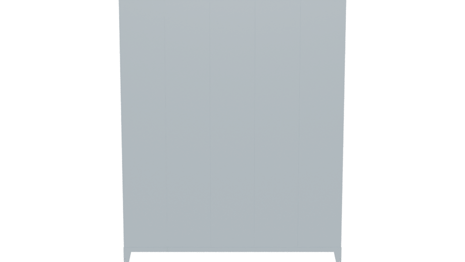 Industrial Metal Locker Unit 3D - Professional 3D Model Render 5