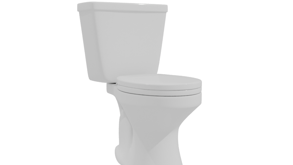 Clean White Toilet 3D Model - Professional 3D Model Render 10