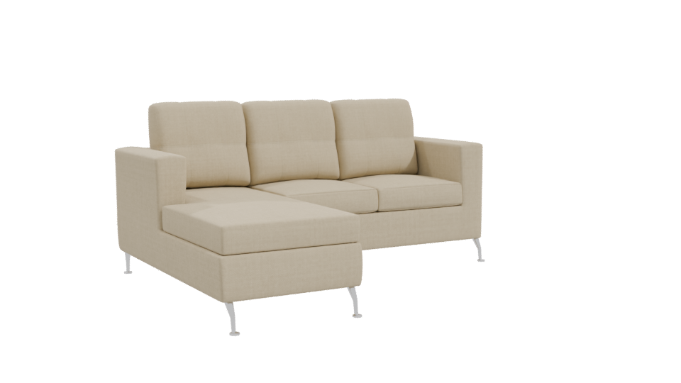 Contemporary L-Shaped Sofa Model - Professional 3D Model Render 10