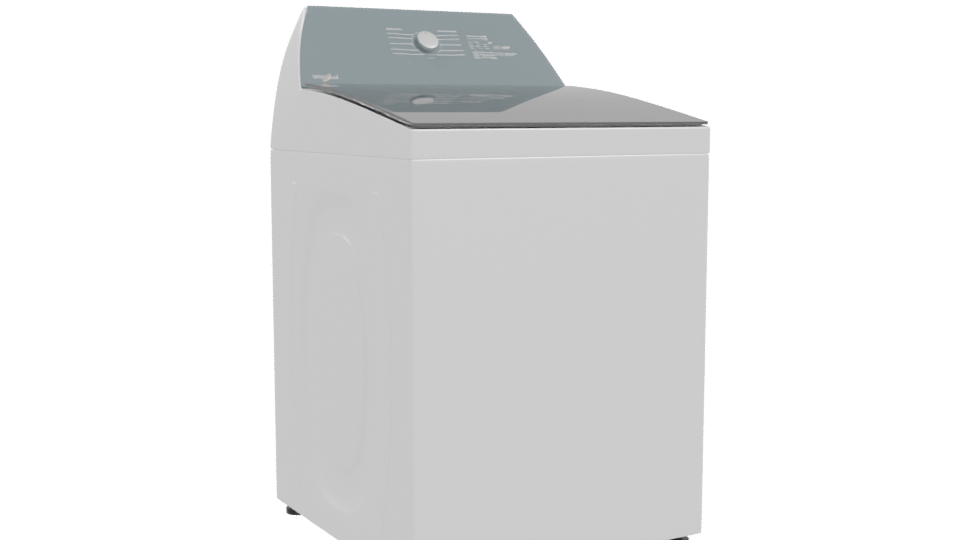 Stylish Top-Load Washing Machine 3D - Professional 3D Model Render 10