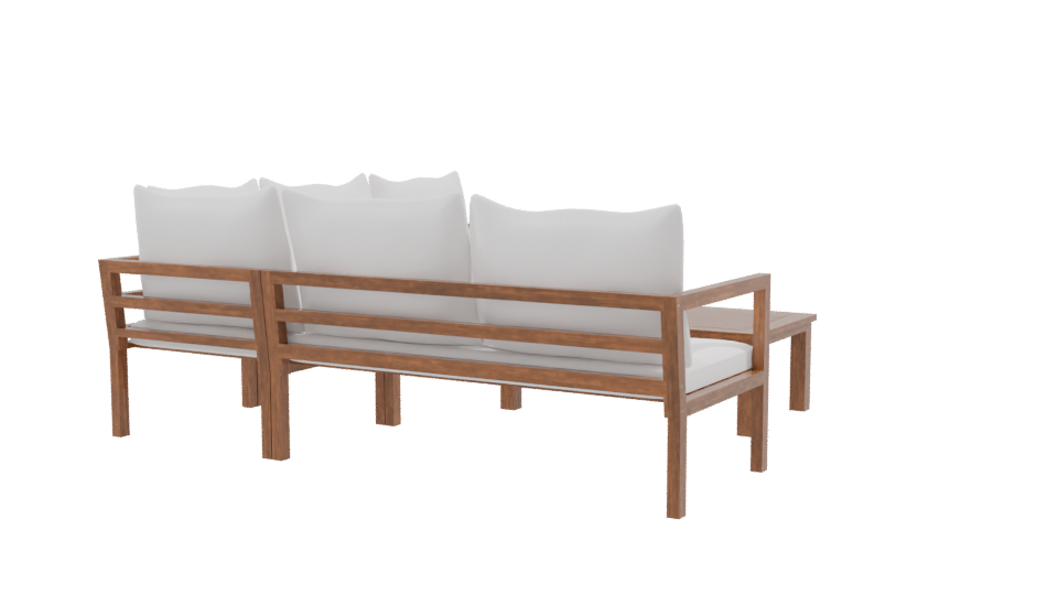 Stylish Outdoor Sofa Set 3D - Professional 3D Model Render 9