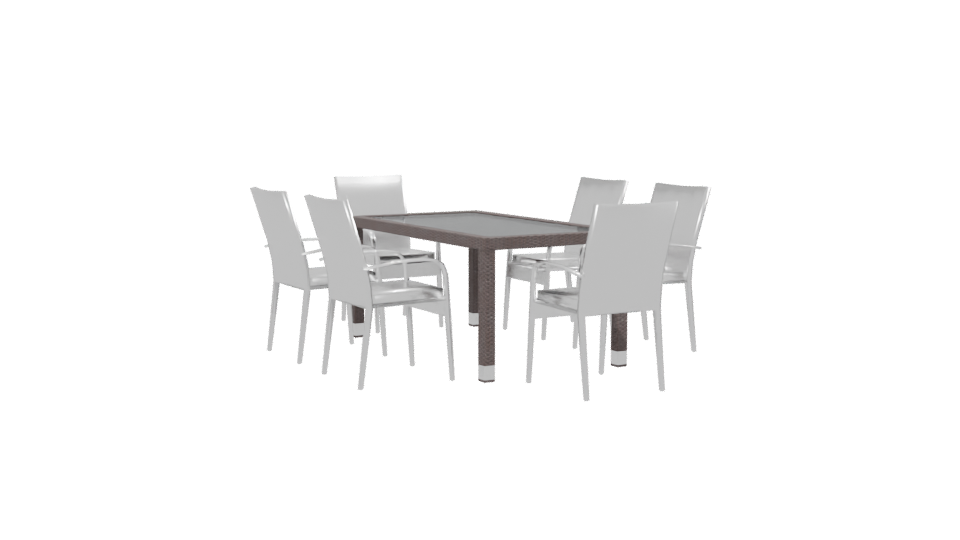 Stylish Outdoor Dining Set 3D - Professional 3D Model Render 13