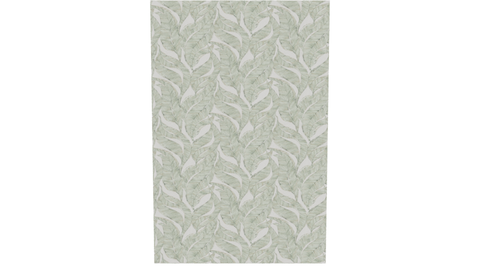 Elegant Botanical Pattern Wallpaper 3D Model - Professional 3D Model Render 5