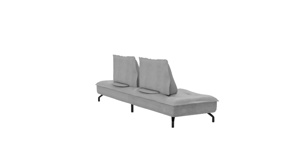 Gray Upholstered Sofa Bed 3D - Professional 3D Model Render 7