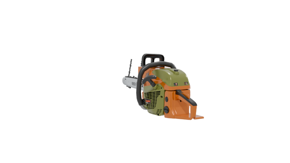 Realistic Chain Saw 3D Model - Professional 3D Model Render 13