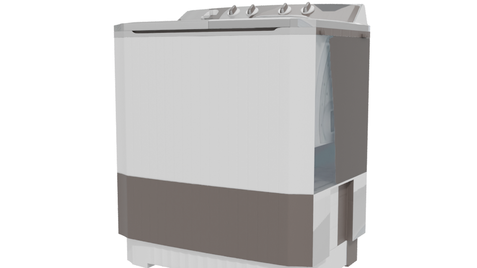 LG Twin Tub Washing Machine 3D - Professional 3D Model Render 12