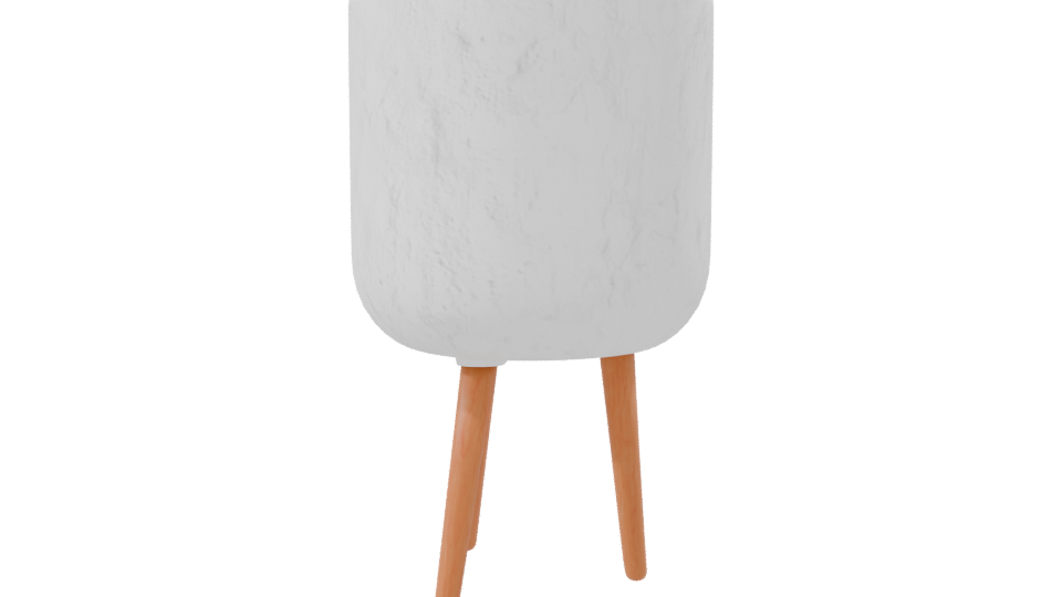 White Planter with Stand 3D - Professional 3D Model Render 8