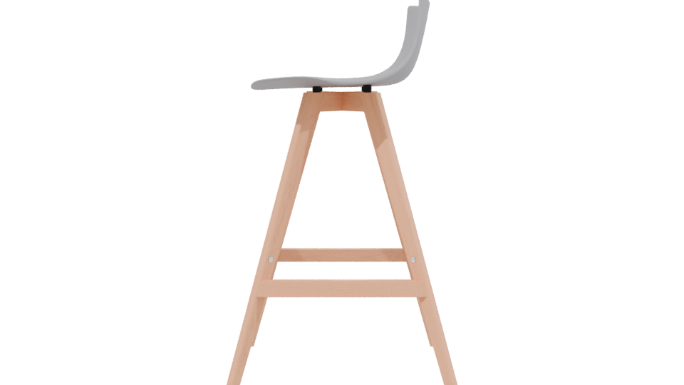 Stylish Bar Stool 3D Model - Professional 3D Model Render 2