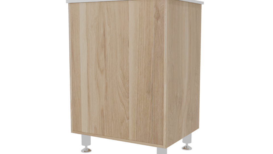 Contemporary Wooden Storage Cabinet 3D Model - Professional 3D Model Render 6