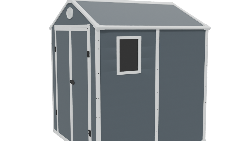 Stylish Outdoor Storage Shed 3D - Professional 3D Model Render 13