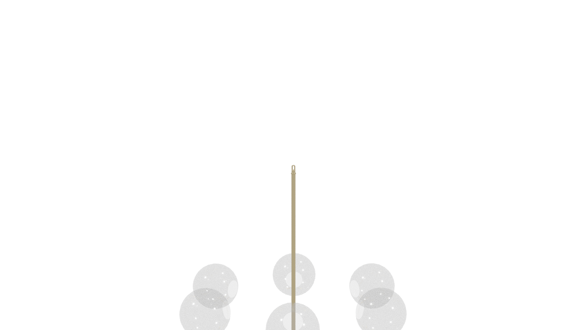 Elegant Modern Multi-Bulb Chandelier 3D Model - Professional 3D Model Render 3