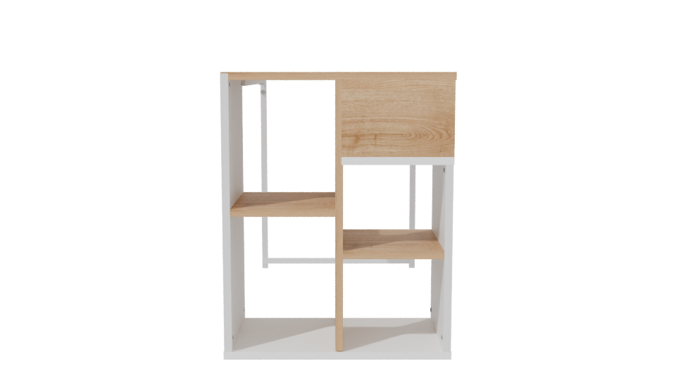 Minimalist Desk with Drawers 3D - Professional 3D Model Render 2