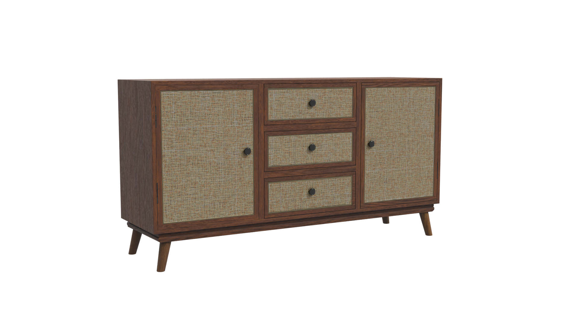 Stylish Wooden Cabinet Model - Professional 3D Model Render 10