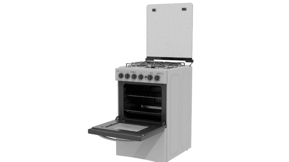 Stylish Gas Stove Oven Model - Professional 3D Model Render 12