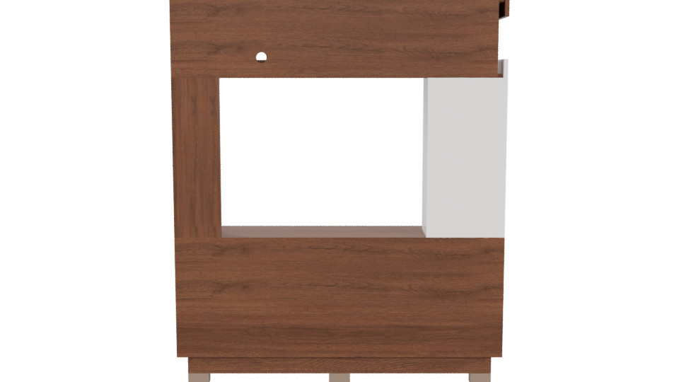 Stylish Wooden TV Stand Model - Professional 3D Model Render 5