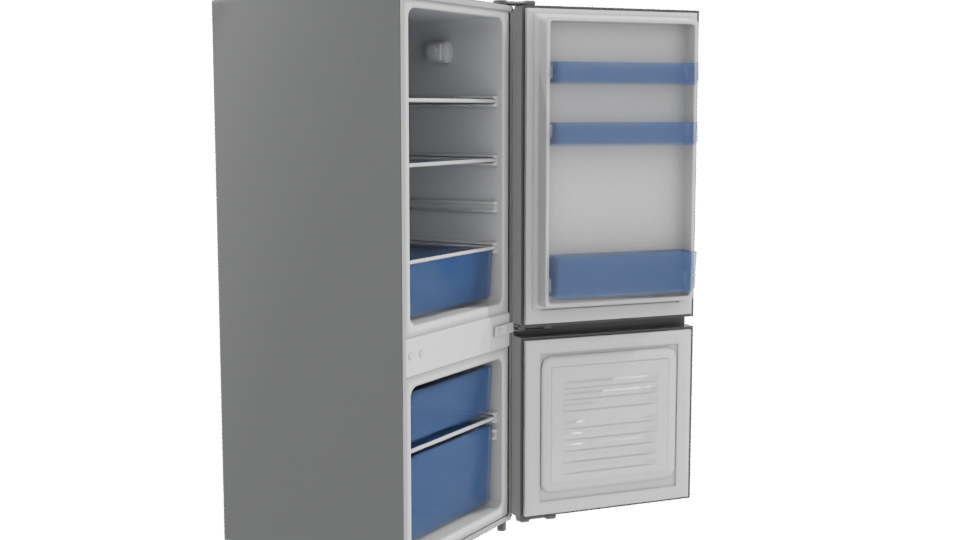 Stylish Modern Refrigerator 3D Model - Professional 3D Model Render 9