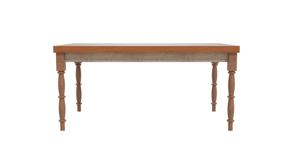 Classic Wooden Dining Table 3D Model - Professional 3D Model Render 11