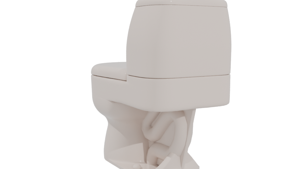 Stylish Bathroom Toilet Model 3D - Professional 3D Model Render 4