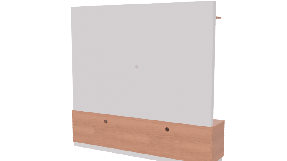 Stylish Wooden TV Unit Model - Professional 3D Model Render 6