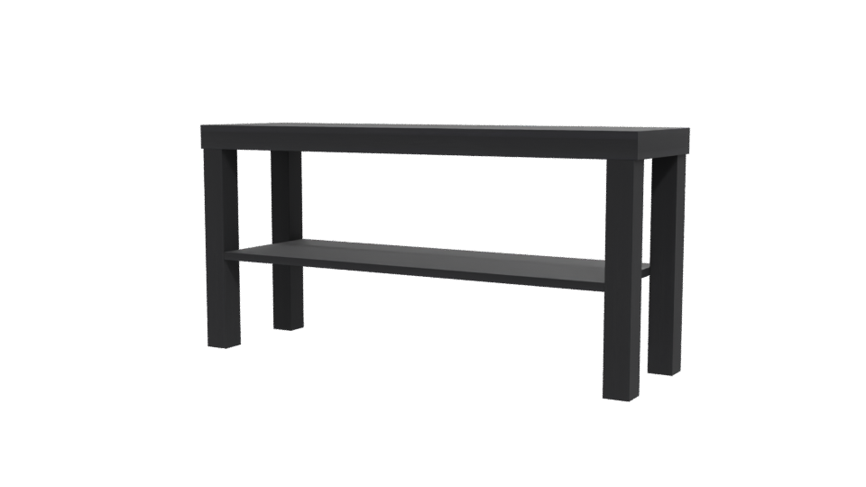 Stylish Black Console Table 3D - Professional 3D Model Render 12