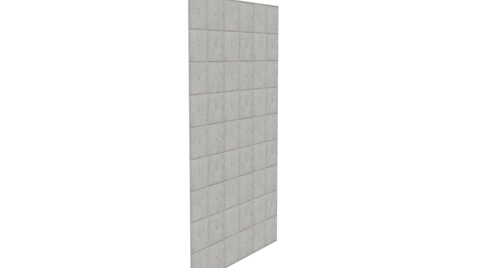 Concrete Wall Panel 3D Model - Professional 3D Model Render 3