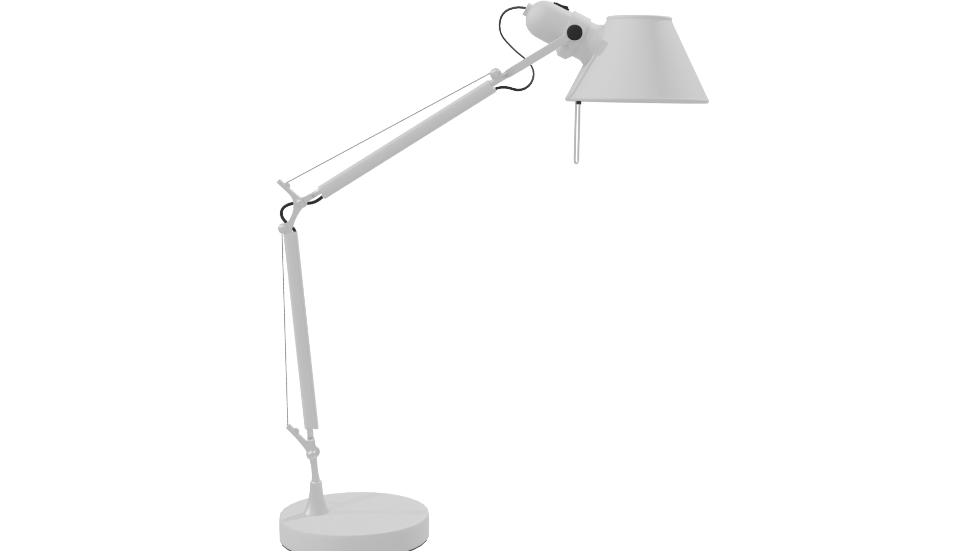 Stylish White Desk Lamp 3D - Professional 3D Model Render 8
