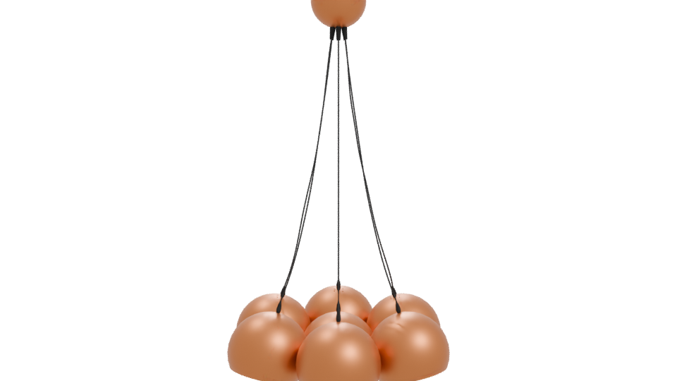 Stylish Copper Pendant Light 3D - Professional 3D Model Render 11