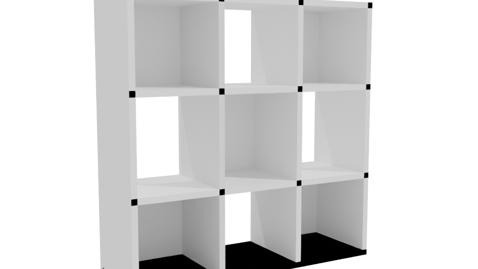 9 Cube Organizer Shelf 3D Model - Professional 3D Model Render 10