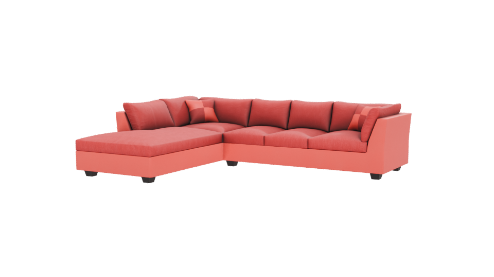 Contemporary L-Shaped Sofa 3D - Professional 3D Model Render 12