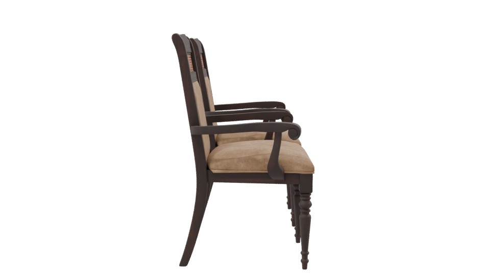 Vintage Armchair Set 3D Model - Professional 3D Model Render 8