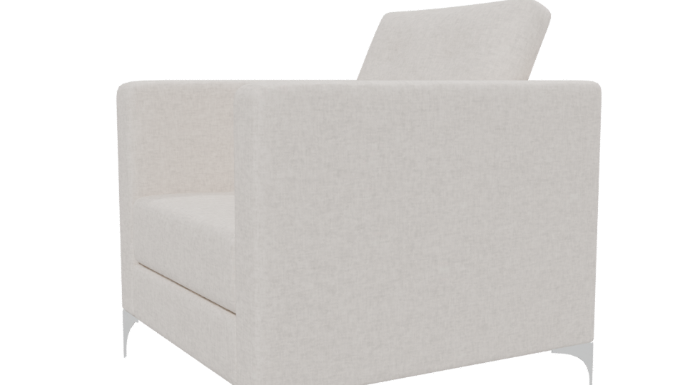 Minimalist Fabric Armchair 3D - Professional 3D Model Render 13