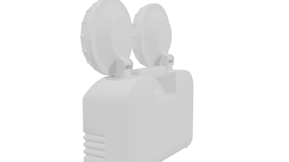 Dual LED Emergency Light Model - Professional 3D Model Render 3