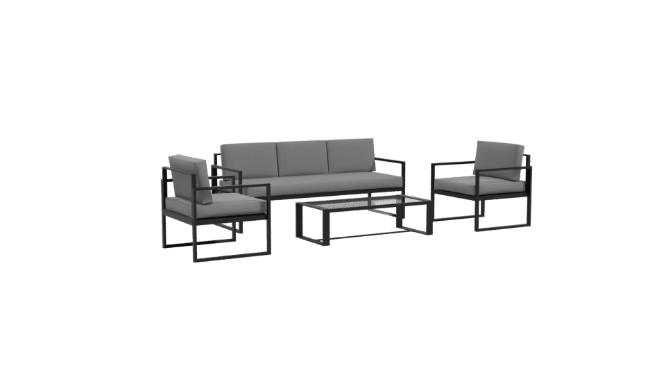 Contemporary Outdoor Furniture Set - Professional 3D Model Render 10