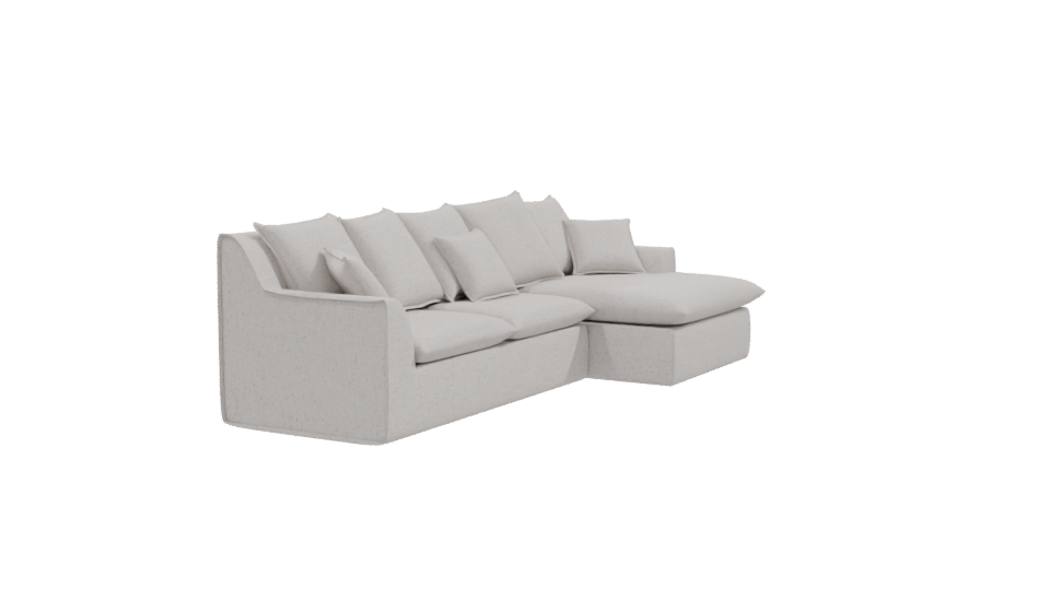 Contemporary Sectional Sofa Model - Professional 3D Model Render 9