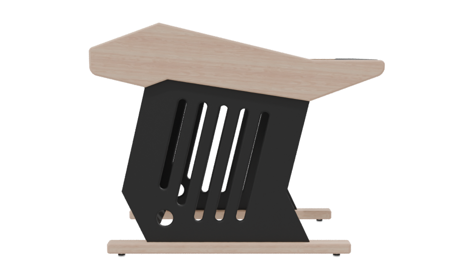 Stylish Wooden Baby Cradle Model - Professional 3D Model Render 8