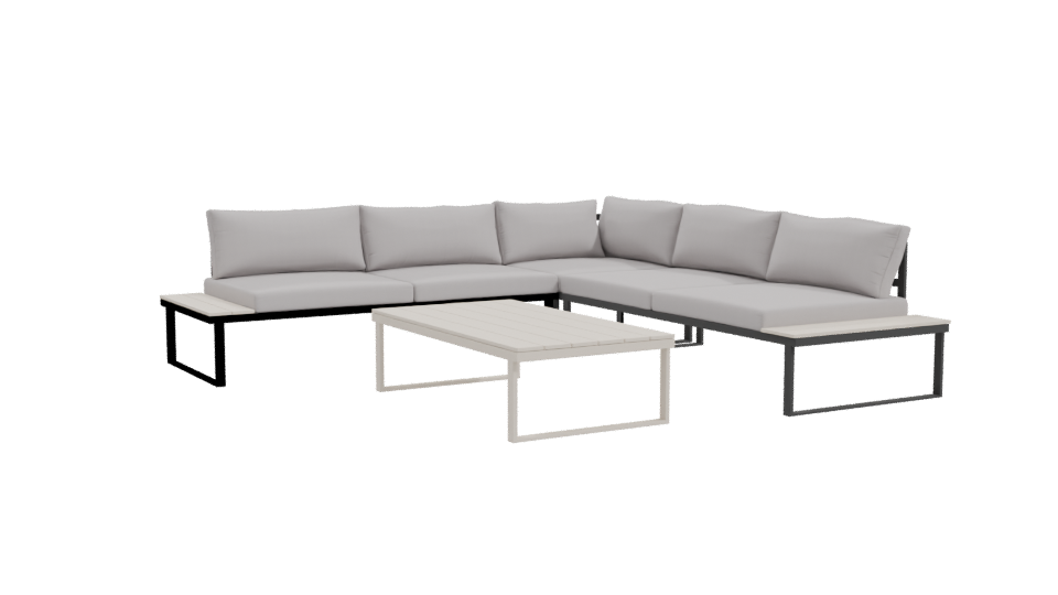 Contemporary Outdoor Seating Set 3D - Professional 3D Model Render 10