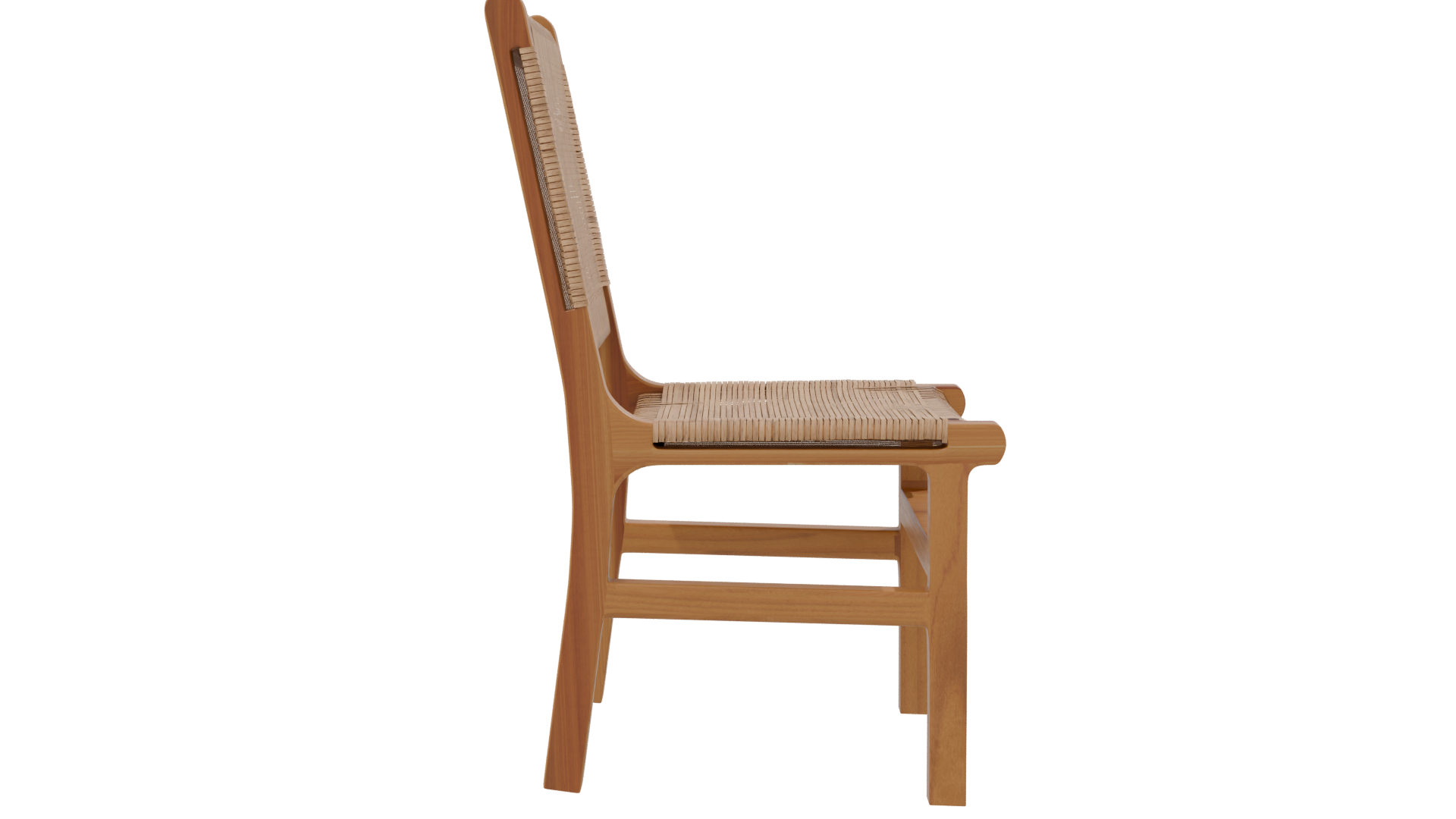 Stylish Woven Back Dining Chair 3D Model - Professional 3D Model Render 8