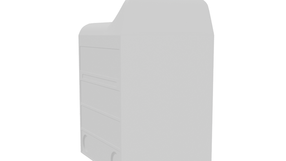 Realistic Top-Loading Dryer 3D Model - Professional 3D Model Render 4